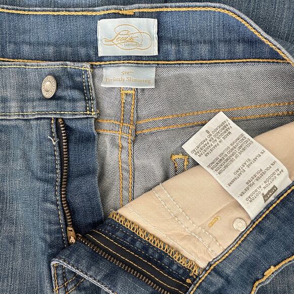LEVI'S Cropped Denim Jeans Size 8 Slimming High Waisted - Picture 7 of 8